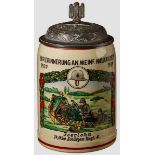 An Iserlohn, 17./Kav. Schu?tzen-Regt. 4., 1937-1939, Stein Pottery, 0.5 L, Panzer light artillery