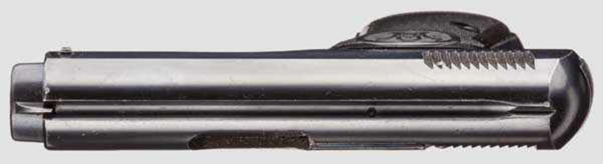 Walther Mod.3 Kal. 7,65 mm, Nr. 26399. Nummerngleich. Blanker Lauf. Sechsschüssig. Beschuss Krone/N. - Bild 3 aus 3