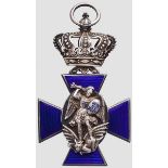 Michaelsorden - Kreuz 4. Klasse mit der Krone in Weiss-Fertigung In Silber gefertigtes Brustkreuz