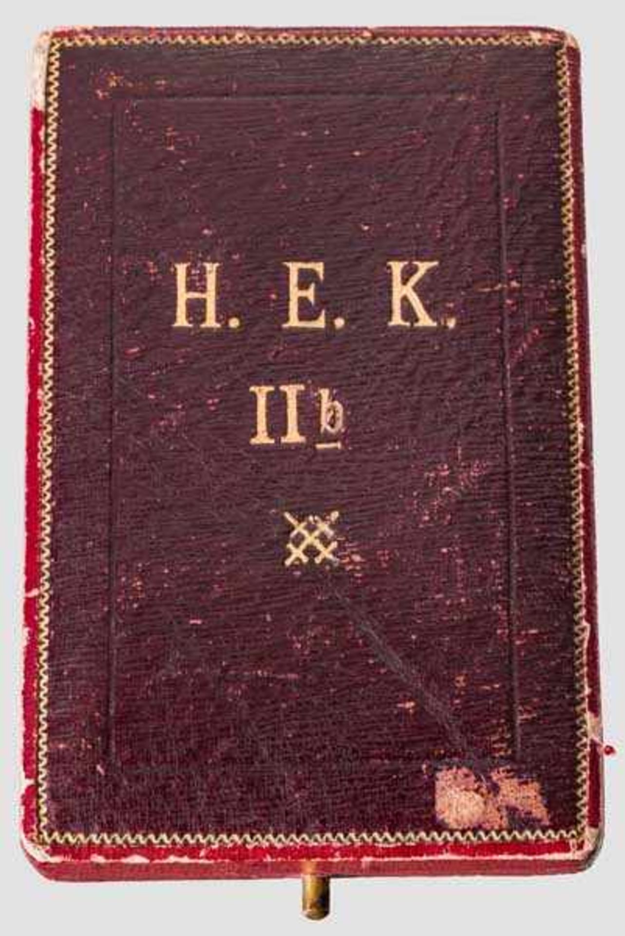 Fürstlich Hohenzollerscher Hausorden (Ehrenkreuz) - Verleihungsetui zum Kreuz 2. Klasse mit