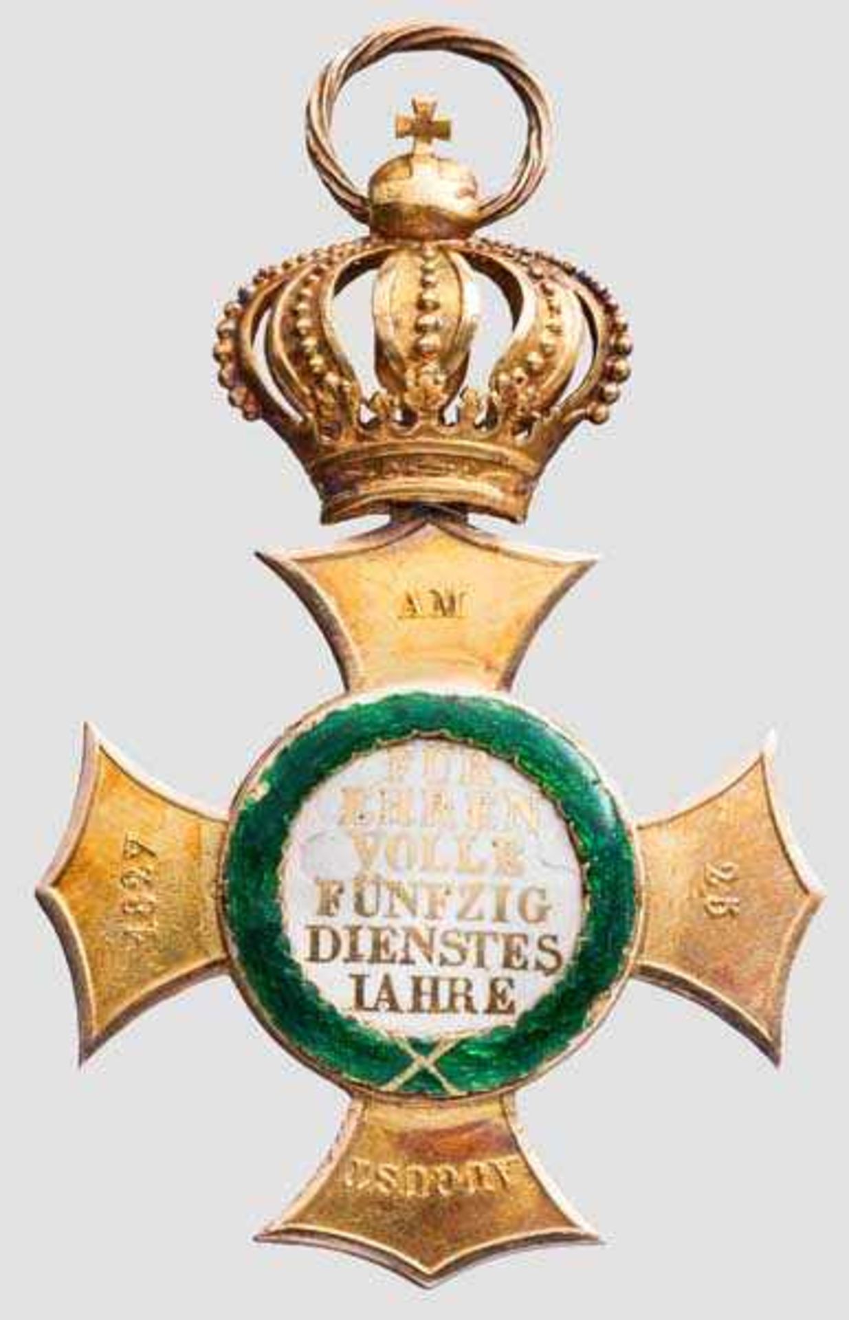 Ludwigsorden, im Etui In Gold gefertigtes Ordenskreuz um 1850 an gerilltem Bandring und mit - Bild 4 aus 5