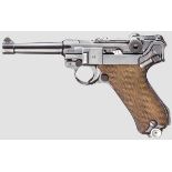 Pistole 08, Mauser, Code {1940 - 42{ Kal. 9 mm Luger, Nr. 5620m. Nummerngleich inkl. Schlagbolzen.