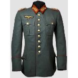 A Uniform for Army General Field gray walking out dress tunic constructed of fine doeskin wool,