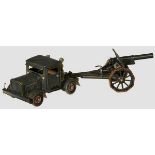 A Tipp & Co. # 170/71 Towing Vehicle with Small Light Field Howitzer and 3 Figures TippCo, nice