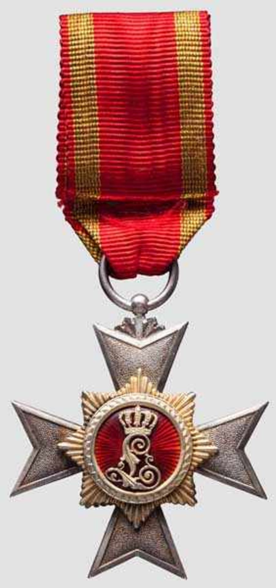 Hausorden des Ehrenkreuzes - Kreuz 4.Klasse, 1. Abteilung Ordenskreuz aus Silber, die Medaillons - Bild 2 aus 2