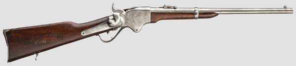 Spencer Repeating Carbine Model 1865 Kaliber.52, Nummer 4362. Gezogener 20{-Lauf mit stellenweise