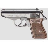 Walther PPK, ({P 21{), Bundeswehr Kal. 7,65 mm, Nr. 237715. Nummerngleich. Blanker Lauf.