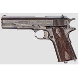 Colt Mod. 1911, Springfield Armory Kal. .45 ACP, Nr. 120076. Fast blanker Lauf, Länge 5{.