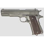 U.S. & S Co., Mod. 1911 A 1 Kal. .45 ACP, Nr. 1057098. Lauf eingefettet. Siebenschüssig. Deutscher