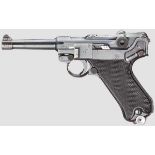 Pistole P. 08, Mauser, Code {1940 - 42{ Kal. 9 mm Luger, Nr. 3249m. Nummerngleich inkl.
