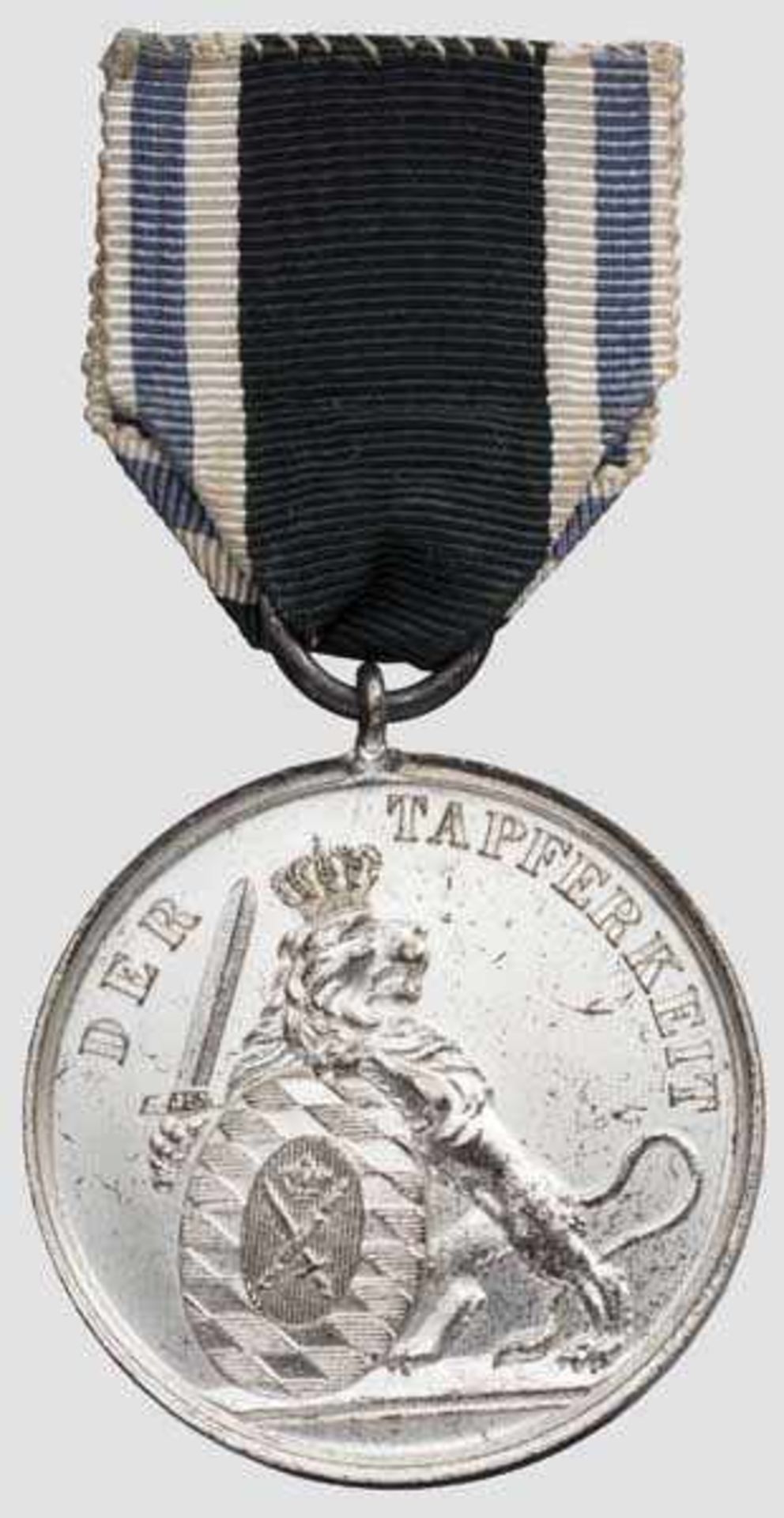 Tapferkeitsmedaille - Schnallenprägung der Medaille in Silber des Weltkrieges Sehr sauber geprägte - Bild 2 aus 2
