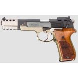 Walther P 88 Sport, Versuch Kal. 9 mm Luger, Nr. V 1562. Blanker Polygonlauf mit echtem Kompensator,