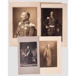 Vier Großfotos Kaiser Wilhelm II. und Ankündigung Mobilmachung 1914 Vier große Fotos des Kaisers