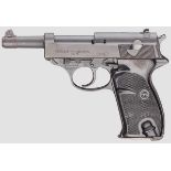 Walther P 4, Polizei (BMI - BGS) Kal. 9 mm Luger, Nr. 604308. Nummerngleich. Blanker Lauf.