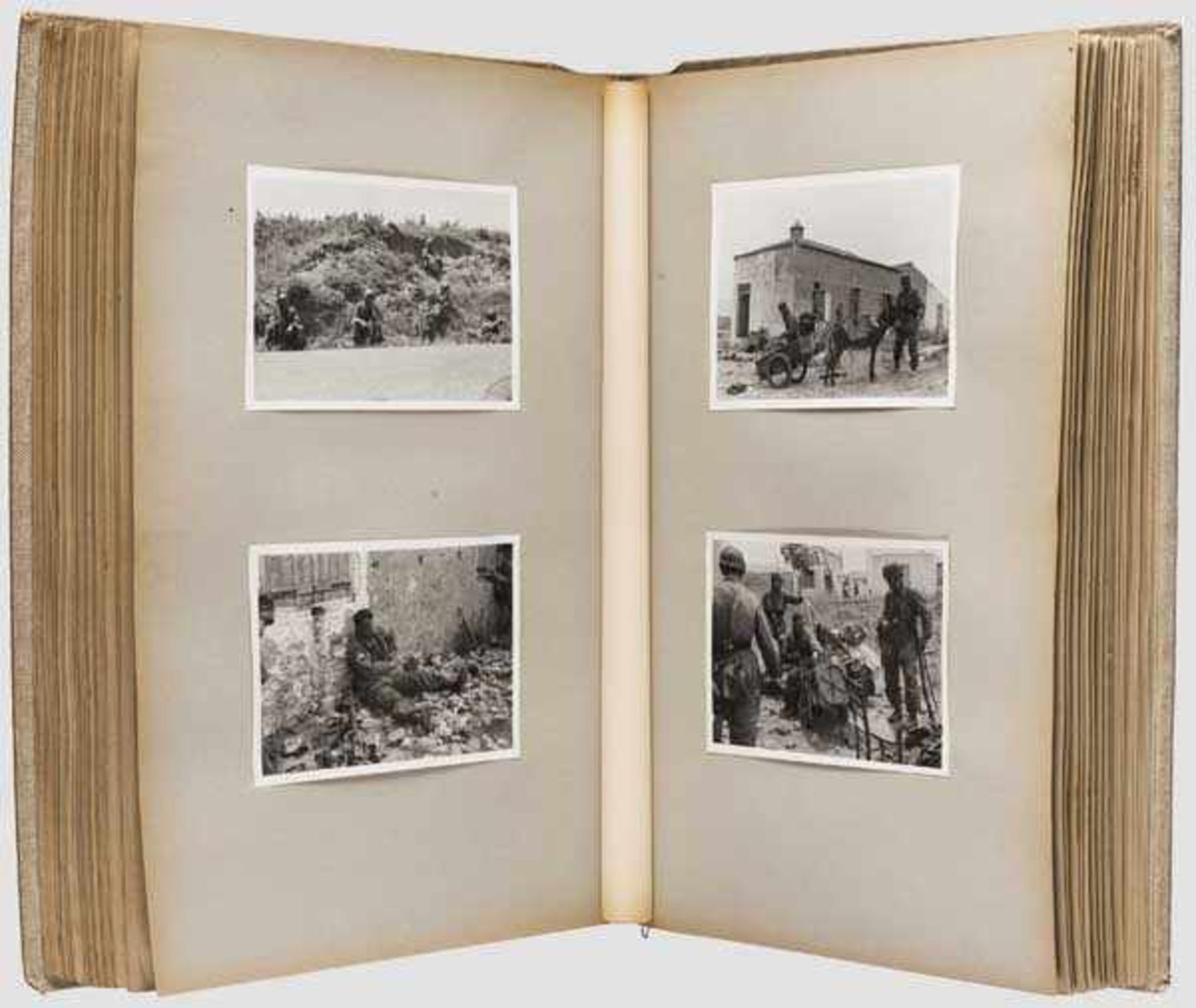 Erinnerungs-Fotoalbum - Einsatz der 3./Fallschirm-Fla.-Mg.-Btl. auf Kreta 1941 Seltenes Fotoalbum,