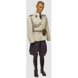 A Summer Uniform for Medical Officer of the Luftwaffe Ribbed white cotton constructed tunic with a