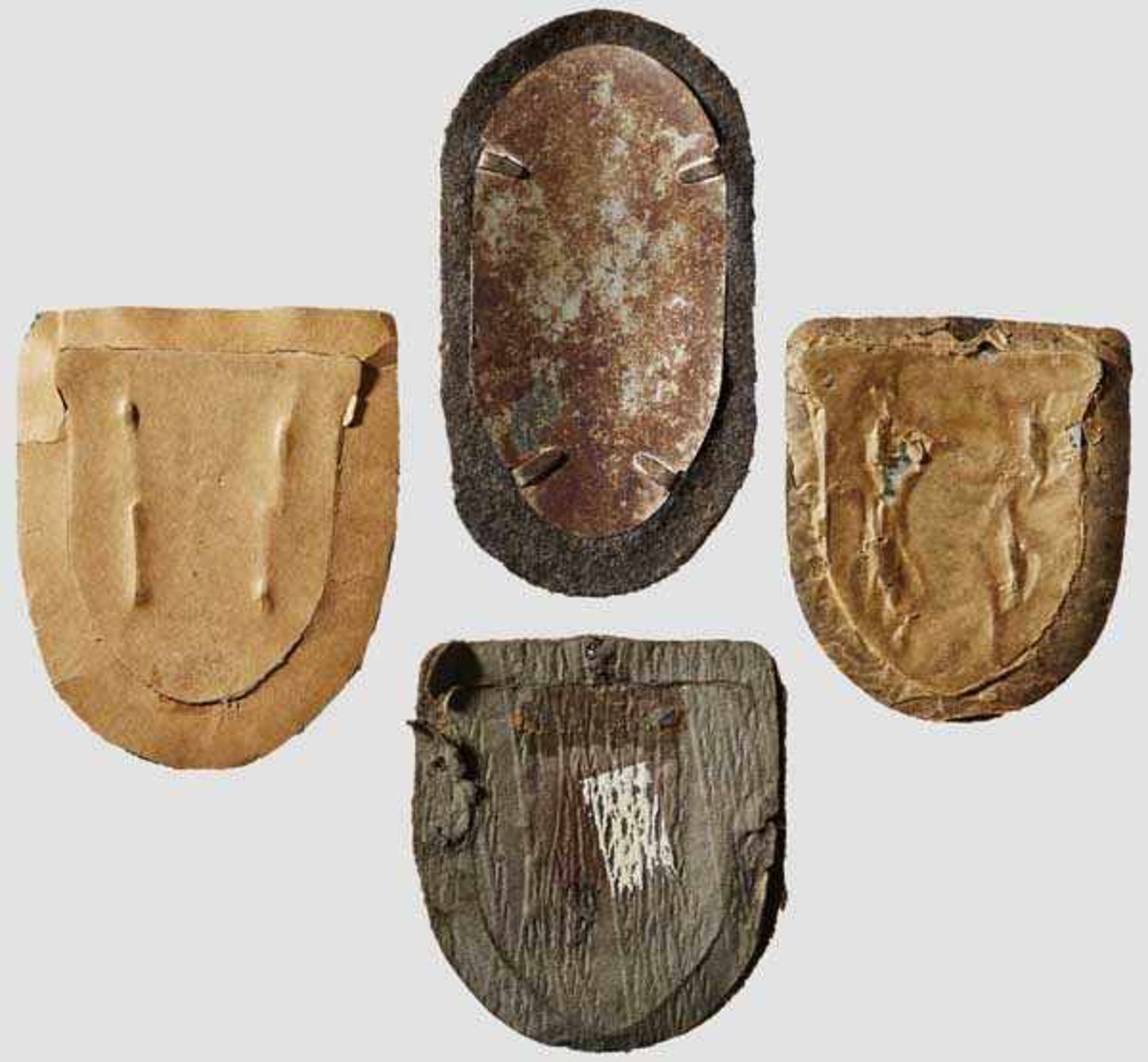 Four Campaign Shields Sleeve shields {Kuban{, {Demjansk{ and two {Krim{. All on field gray army - Bild 2 aus 2
