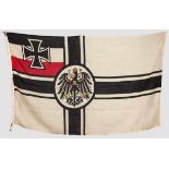 Kaiserliche Reichskriegsflagge Weißes Fahnenleinen beidseitig farbig mit der Reichskriegsflagge