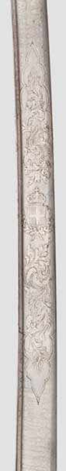 Luxussäbel M 1855 für Generale mit Damastklinge und Elfenbeingriff Steckrückenklinge aus feinem - Bild 6 aus 6