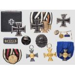 Ordensgruppe 1. und 2. Weltkrieg Eisernes Kreuz 1. Klasse 1914, mehrteilig gefertigt, magnetischer