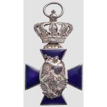 Michaelsorden - Kreuz der 4. Klasse in Quellhorst-Fertigung Ordenskreuz aus Silber, mit dunkel-