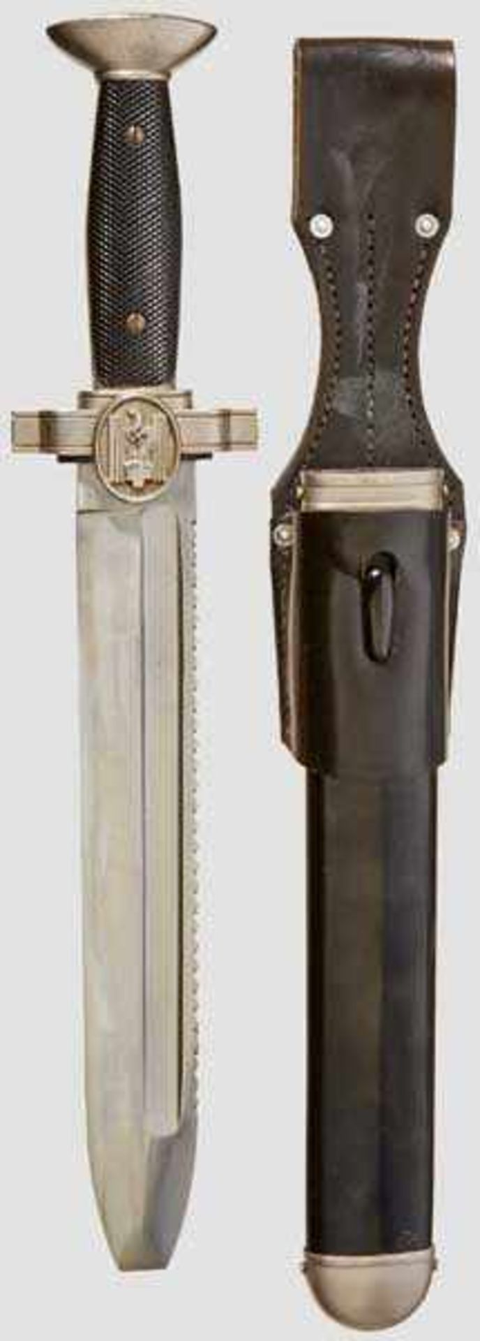 A Model 1938 Hewer for NCO Ranks of the German Red Cross Polished saw-backed hewer blade stamped {