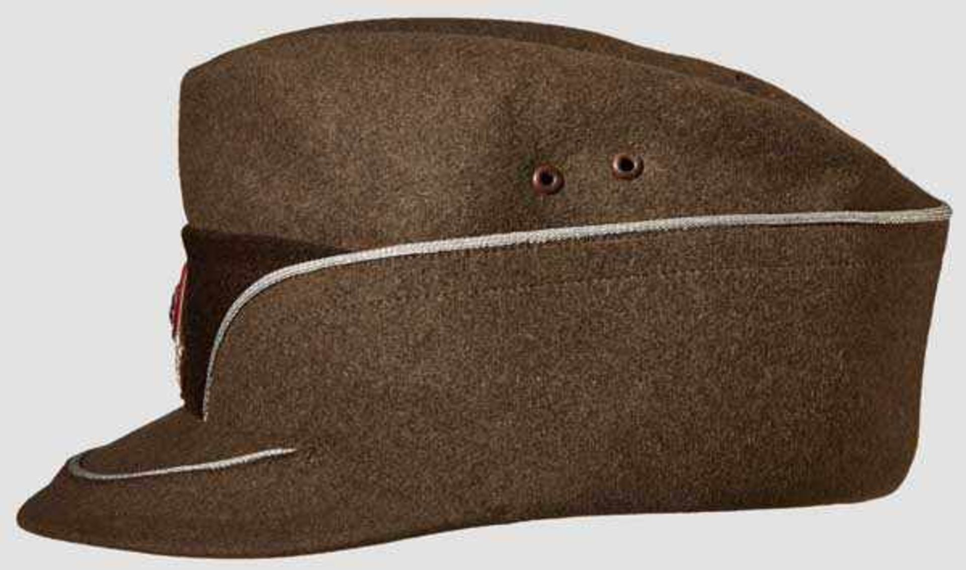 A Cap for RAD Leader So-called {coffee bean{, olive brown wool body and visor, dark brown wool band, - Bild 4 aus 6