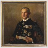 Admiral Reinhard Scheer (1863 - 1928) - Brustportrait des Chefs der deutschen Hochseestreitkräfte Öl