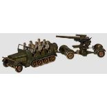 A Tipp & Co. Half-Track # WL217 with “88” AA Cannon and 9 Luftwaffe Figures TippCo, excellent