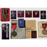 A Group of Awards First World War Hindenburg Cross for Combatants, magnetic, marked {32 R V