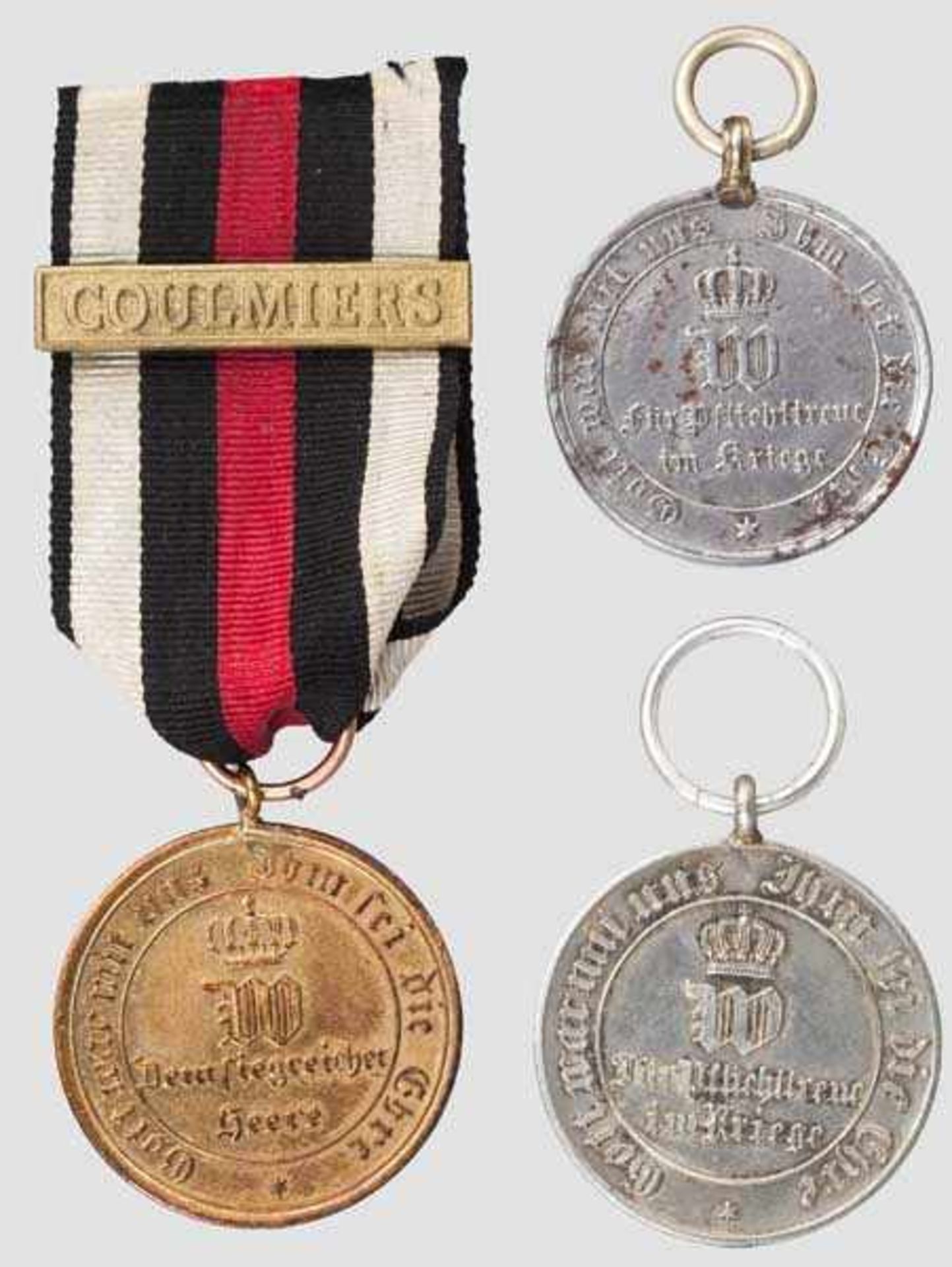 Gefechtsspange COULMIERS zur Kriegsdenkmünze 1870/71 Kriegsdenkmünze 1870/71 (Schnallenprägung)