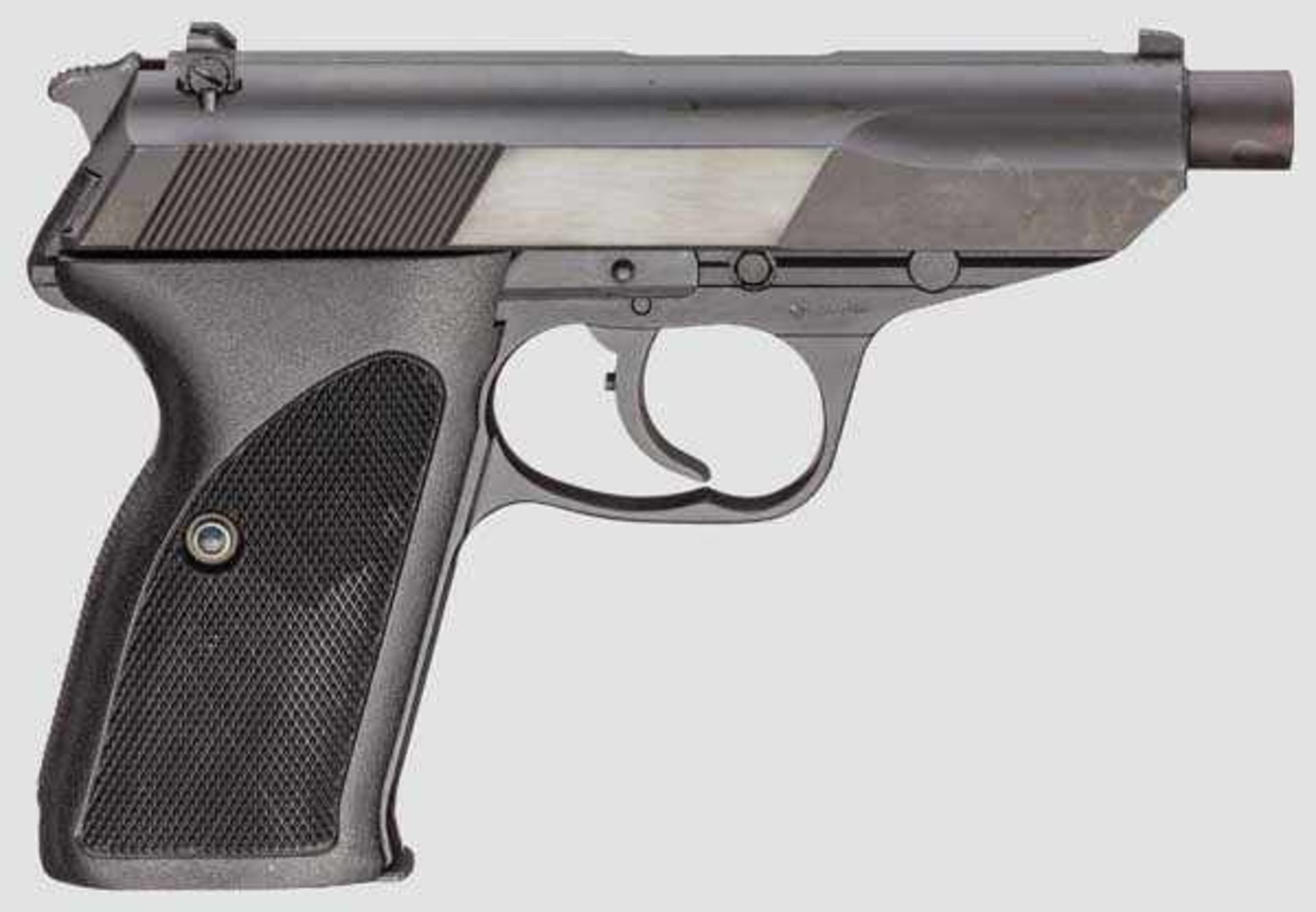 Walther P 5 Langlaufversion, Prototyp Kal. 9 mm Luger, Nr. V 1172. Nummerngleich. Blanker, - Bild 2 aus 2