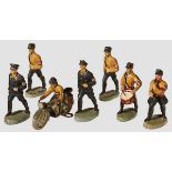 A Group of Elastolin SS Political Figures Elastolin, 6 and 7cm series, small motorcycle with