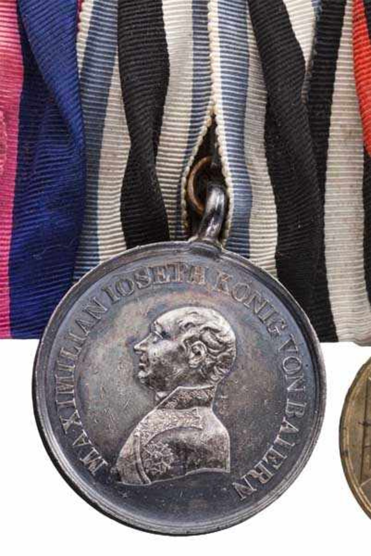 Tapferkeitsmedaille 1870/71 in Silber - Ordensschnalle des Veteranen Maier Sechsteilige Schnalle mit - Bild 3 aus 5