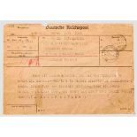 Adolf Hitler - Telegramm an Staatsschauspieler Heinrich George Telegramm vom 20.4.1943, in welchem