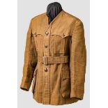 Jacke eines Angehörigen der Partisanenbewegung CLN um 1944 Braunes aufgerautes Tuch, vier Taschen,