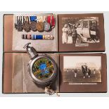 Zwei Tellgmann-Fotoalben, Auszeichnungen, Reservistenflasche und Buch Fotoalbum {Aus vergangener