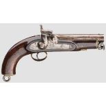 Pattern 1842 Naval & Coastguard Pistol Glatter Lauf im Kaliber 14,5 mm, über der Kammer zahlreiche