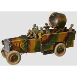A Lineol # 1010 Searchlight Truck with 8 Figures Lineol, 6.5cm series, in excellent finish with