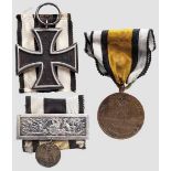 Auszeichnungsgruppe eines Veteranen der Befreihungskriege mit Eisernem Kreuz 1813 Das Eiserne