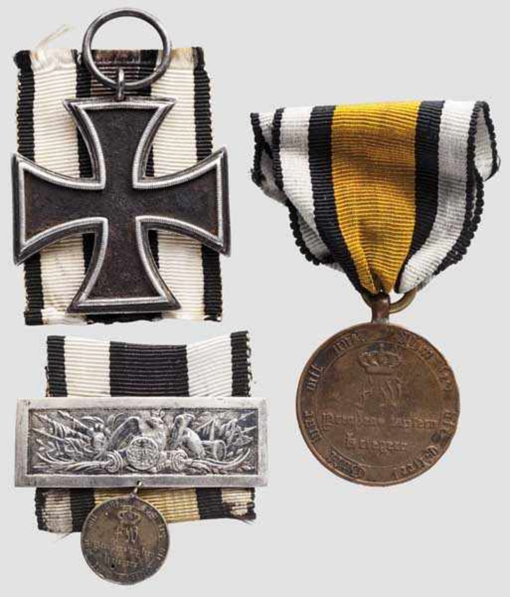 Auszeichnungsgruppe eines Veteranen der Befreihungskriege mit Eisernem Kreuz 1813 Das Eiserne