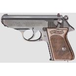 Walther PPK, Ulm, Israel Kal. .22 l.r., Nr. 120060LR. Nummerngleich. Blanker Lauf. Achtschüssig. Dt.