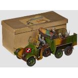 A Lineol # 1225/7 Luftwaffe Krupp with original Box and Figures Lineol, 7cm series, Krupp LKW with