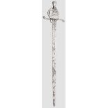 Korbschwert, steirisch um 1580 Breite Rückenklinge mit beidseitiger, doppelter Kehlung und