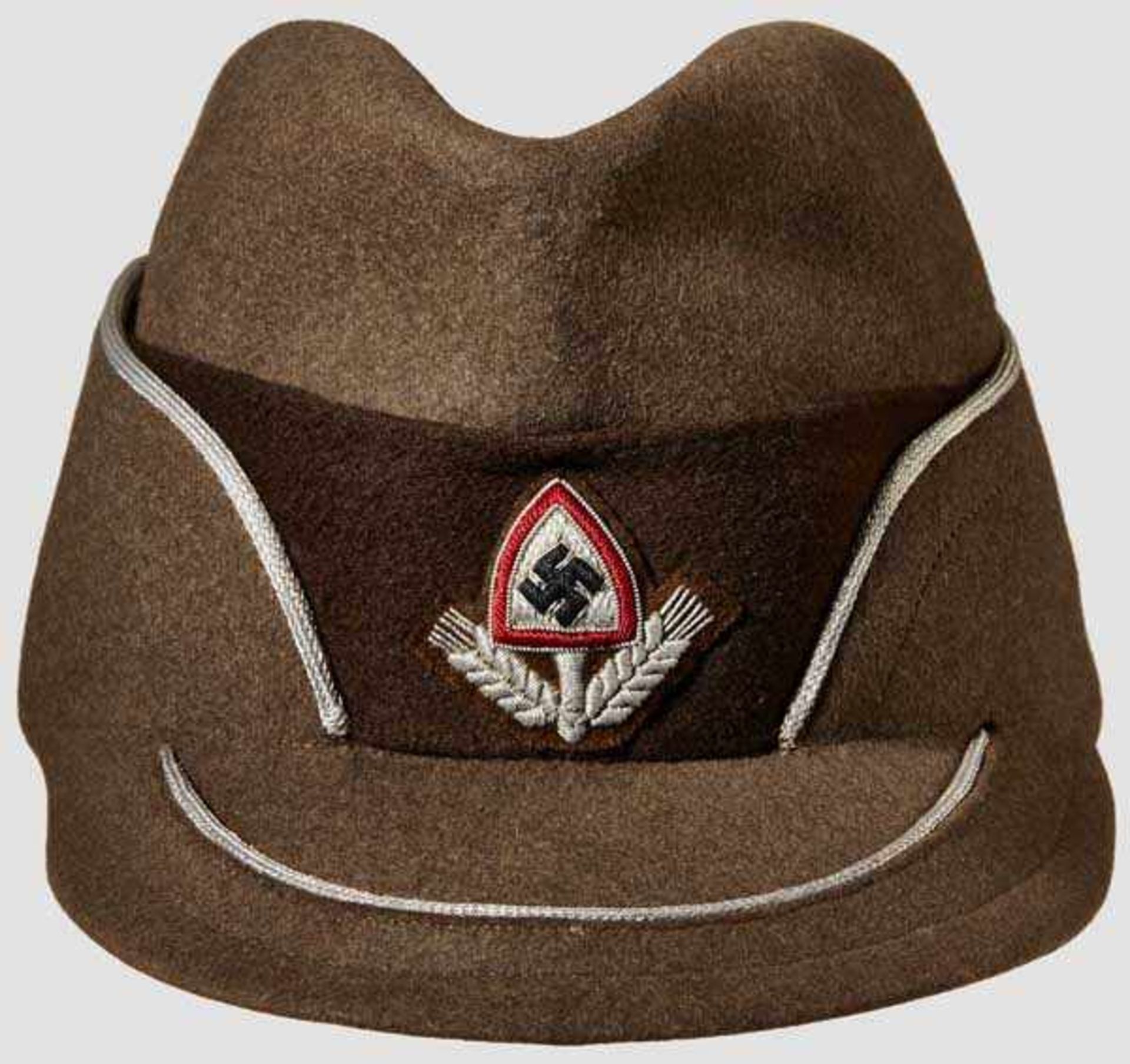 A Cap for RAD Leader So-called {coffee bean{, olive brown wool body and visor, dark brown wool band, - Bild 2 aus 6