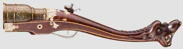 Bedeutendes Luxus-Granatgewehr, süddeutsch um 1610/20 Becherförmiger Mörserlauf aus Bronze mit - Image 4 of 9