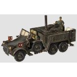 A Hausser # 741 N Krupp with Kitchen on Truck Bed and figures Hausser / Lineol, 7cm series, grey/