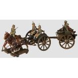 A Lineol # 110 Horse Drawn Machine Gun Cart with 5 Figures Lineol, 6,5 / 7cm series, Unit