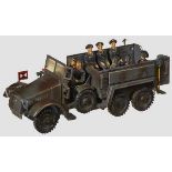 A Hausser Krupp Lastkraftwagen #734 and 8 Panzer Figures Hausser, 7cm series, Krupp Lastwagen in