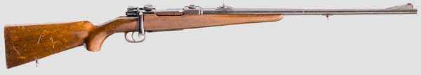 Repetierbüchse Mauser Mod. 98 Kal. 8 x 57, Nr. 9561. Lauf matt, Länge 60 cm. Dt. Beschuss.